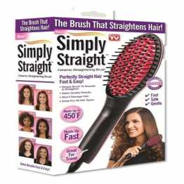 Simply Straight Ceramic  Brush Hair Straightener | Ceramic Hair Straightening Brush In BD